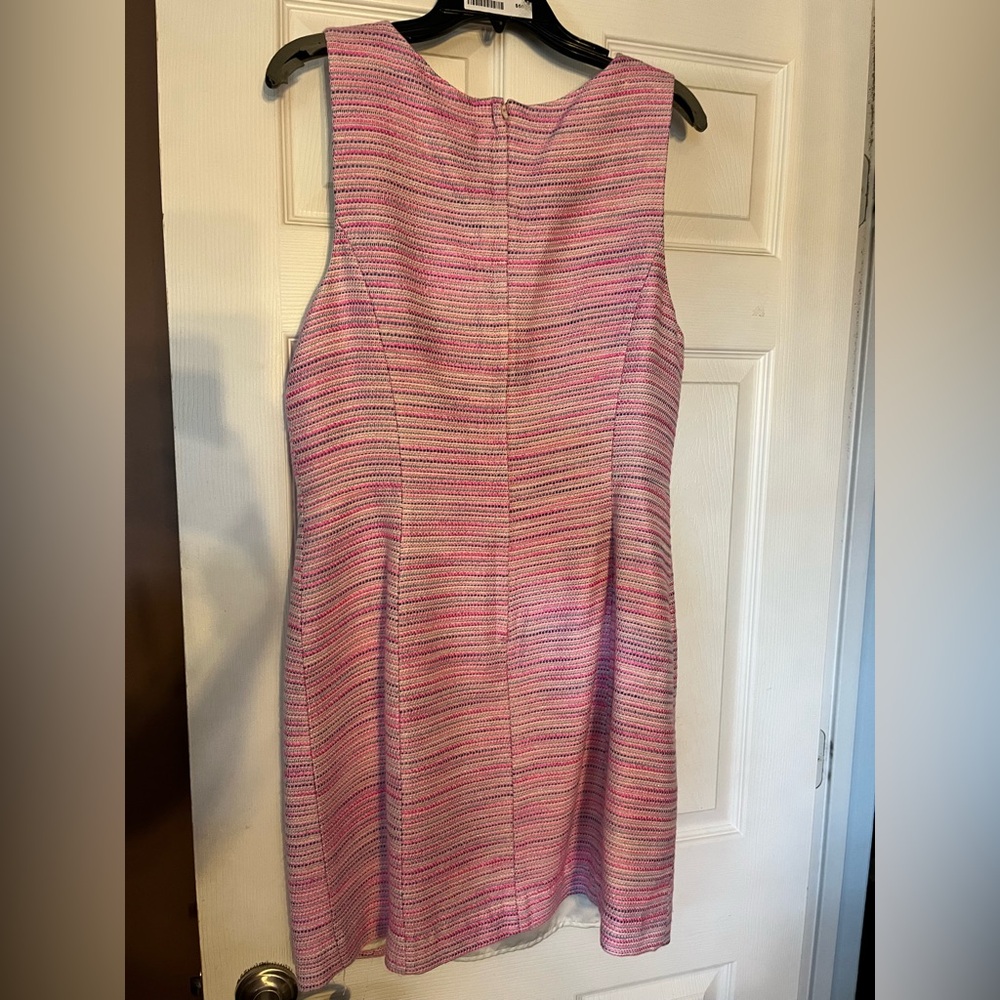 Lilly Pulitzer Charlton Barnard Boucle PinkSleevelessSheathSize14. FitsLike10/12